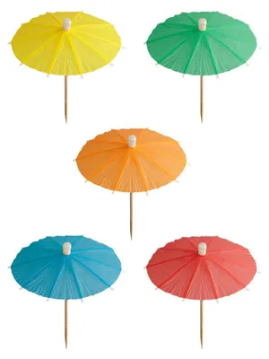 Obrázek produktu pro Papstar dekorativní deštníky na zmrzlinu barevné hladké 10 cm 144 kusů 1 balení