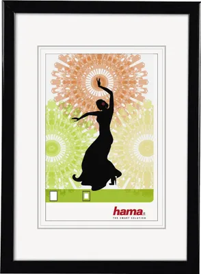 Image de Hama 66692 Cadre plastique Madrid 21 x 29,7 cm (DIN A4), noir