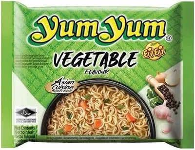 Produktbild von Yum Yum Vegetable Instant Noodles – 60 g | Thailändische Gemüse-Nudelsuppe | & würzig | Halal | Schnelle 3-Minuten-Nudeln+Heartforcards Versandschutz