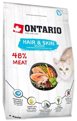 Productafbeelding van Krmivo Ontario Kattenvoer voor vacht en huid, 0,4 kg