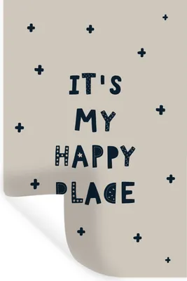 Produktbild von MuchoWow® Wandtattoo Wandsticker Wandaufkleber Zitate - Es ist mein glücklicher Ort - Sprichwörter - Kinder - Baby - Jungen - Mädchen 20x30 cm Selbstklebend und Repositionierbar - Sticker - Dekorfolie