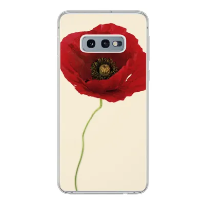 Produktbild von MuchoWow® Handyhülle Schutzhülle Hülle für Samsung Galaxy S10e Nahaufnahme einer roten Mohnblume Silikon Softcase Handy Hülle - Handy
