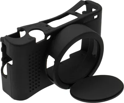 Produktbild von vhbw Hülle kompatibel mit Sony Cybershot DSC-RX100M7 Kamera - Case, Silikon Schwarz, Extra Schutz für Kameralinse