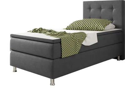 Produktbild von Boxspringbett KN006 90x200 cm Webstoff Anthrazit