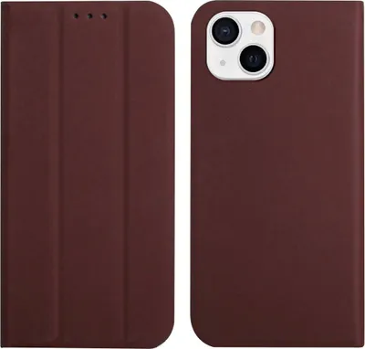 Produktbild von König Design Hülle kompatibel mit Apple iPhone 13 Kunstleder Handyhülle - Handy Case Braun
