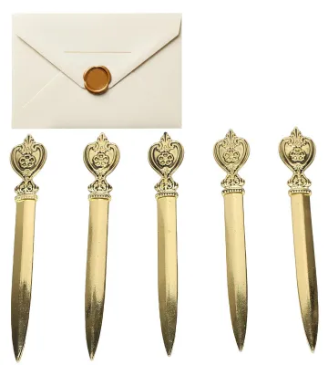 Produktbild von 5-teiliges Metall-Brieföffner-Set mit elegantem Design