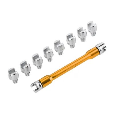 Obrázok produktu pre Motocyklový kľúč na kolesá CNC sada kľúčov 5.0-6.8 dĺžka 93mm/3.7in pre väčšinu motocyklov (zlato )