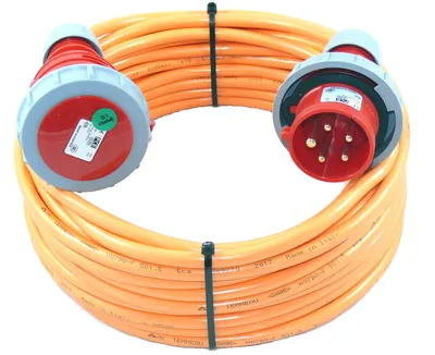 Produktbild von CEE Verlängerungskabel mit PW 16A H07BQ 5G1,5 5x1,5 wasserdicht IP67 5-50m, Größe:5G1.5/ 50m