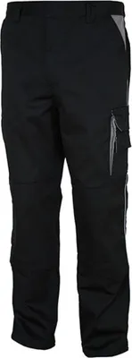 Produktbild von Carson Contrast CC709H | Herren Work Pants Arbeitshose / Bei 60 Grad waschbar - Farbe: Black/Grey - Größe: 25