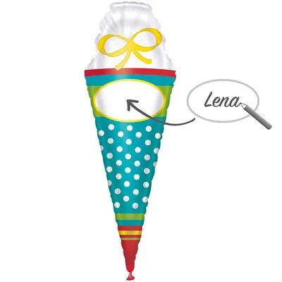 Produktbild von Amscan SuperShape Schultüte personalisierbar 0 0 STK