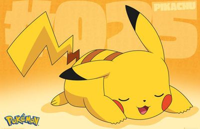 Pokemon Pokémon Pikachu Asleep TV Serie Spiel Poster Größe 91,5x61 cm ohne Zusatzartikel