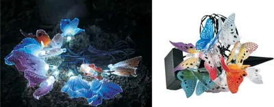 Produktbild von LED Solar Lichterkette Garten Beleuchtung Schmetterling
