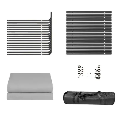 Obrázek produktu pro Fotografické pozadí, materiál mušelín, velikost 240x400cm, 240x400cm šedá-