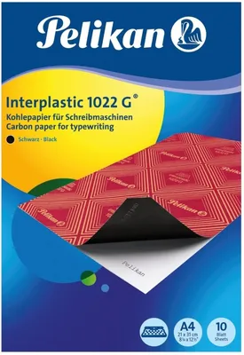 Produktbild von Pelikan Kohlepapier A4 schwarz 100 Blatt mit gewachster Rückseite interplastic 1022G