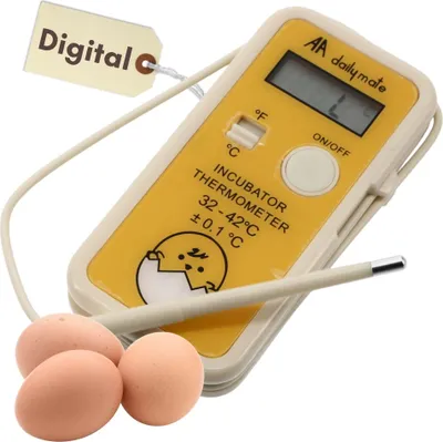 Produktbild von Digitales Brutthermometer für Hühner Thermometer für Brutmaschine Temperaturmessgerät mit Externem Messfühler Geflügel Themperaturüberwachung Inkubator Eierthermometer