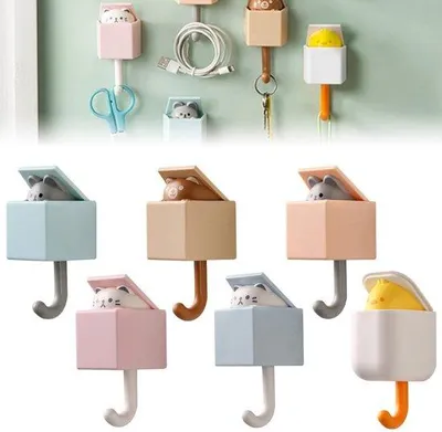 Immagine prodotto di Ganci autoadesivi creativi - Animali - Set da 6