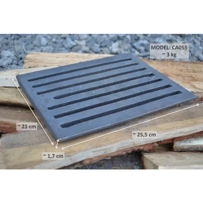 Immagine prodotto di SEZAM - Griglia per stufa 25,5 x 21 cm in ghisa Griglia per camino Griglia quadrata per cenere Griglia per stufa Griglia da tavolo Griglia per stufa Griglia per camino