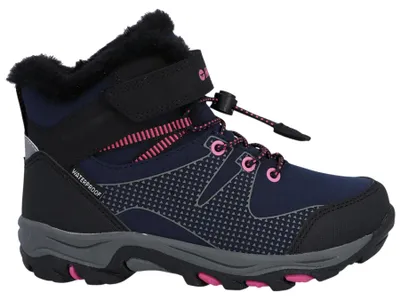 Image de Bottes de randonnée imperméables "Jackdaw" pour enfants, Hi-Tec, modèle HD354 (taille 39 EU), couleur marine/gris foncé/magenta