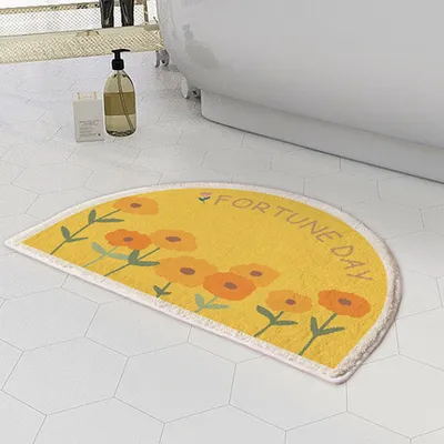 Produktbild von 360Home Badezimmermatte Badvorleger Teppich Fußmatten für das Badezimmer gelb 50cm*80cm