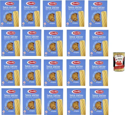 Produktbild von Barilla Senza Glutine Tortiglioni Mais & Reis Pasta 20 x 400g glutenfrei Vorratspackung italienische Nudeln + Italian Gourmet polpa