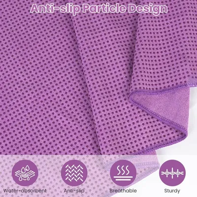 Yoga Handtuch 183x63 cm in Lila - Ideal für Yoga, Fitness und Meditation