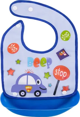 Produktbild von Lätzchen aus Wachstuch mit Tasche Spielzeugauto / Bocioland