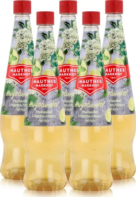 Produktbild von Mautner Getränkesirup Holunder Limette-Minze 0,7L - Softdrink (5er Pack)