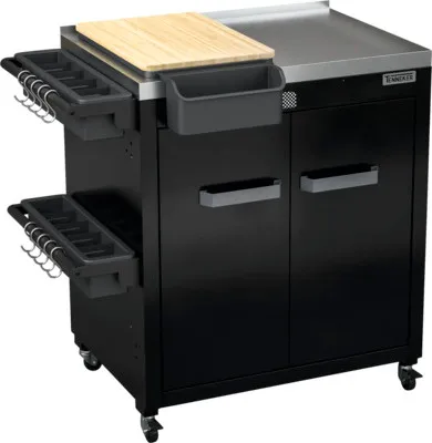 Produktbild von Küchenschrank TENNEKER Zenith Multi, Outdoorküche, Edelstahl-Arbeitsplatte, Gasflaschenfach, fahrbar