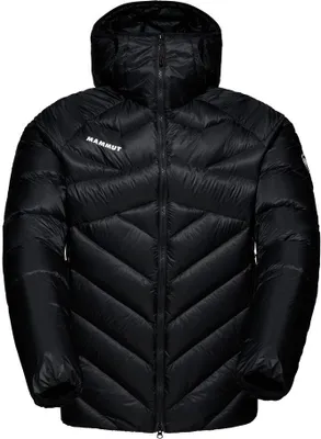 Schwarze; isolierte Herrenjacke mit Kapuze von Mammut; Taiss IN Hooded Jacket; im Steppdesign.