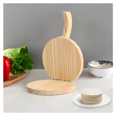 Produktbild von Tortillapresse aus natürlichem Holz, 41,9 cm, mit Griff, für hausgemachte Tortillas, Roti, Chapati und Tacos