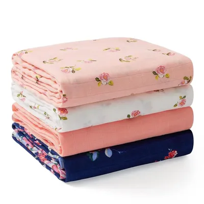 Zdjęcie produktu dla Momcozy Koce dziecięce SJ003 – 4-Pack, 120 × 120 cm