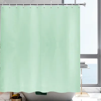 Produktbild von Duschvorhang 200 x 220 cm, grün, Polyestergewebe, wasserabweisend, maschinenwaschbar, Breite 200 cm x Höhe 220 cm