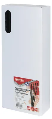Image de Fournitures de bureau 20241015-05 : Dos en plastique pour classeurs, 100 pièces, format DIN A4, 10 mm (65 feuilles)