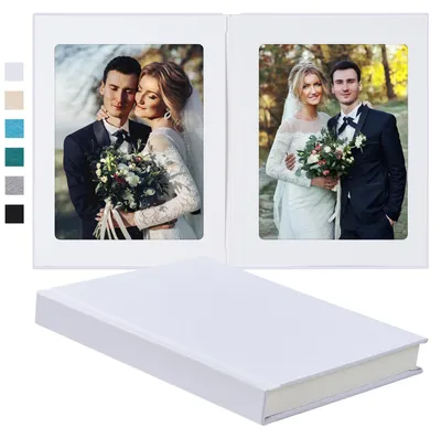 Produktbild von Fotoalbum mit Lederumschlag, 20,3 x 25,4 cm, für 30 Fotos, weiß