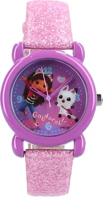 Obrázek produktu pro Gabby's Dollhouse Růžové hodiny pro děti v designu vhodném pro děti