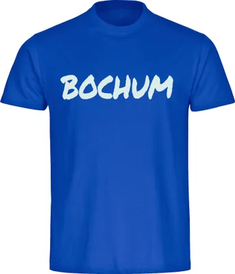Produktbild von multifanshop Herren T-Shirt - Bochum - Textmarker, blau, Größe L