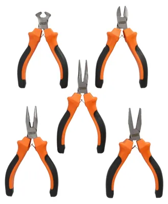 Produktbild von Feinmechaniker Zangen Set 5 tlg Seitenschneider Spitzzange Kombizange Beißzange