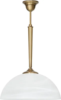 Produktbild von Messing Pendelleuchte klassisch Alabaster Goldpatina 56cm O35cm E27 60W Esstisch Küche Wohnzimmer handgefertigt