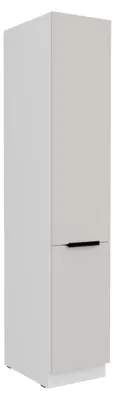 Produktbild von Küchen Hochschrank 40 cm COMO Kaschmir beige matt + Weiß matt Küchenzeile Küchenblock Küche Einbauküche
