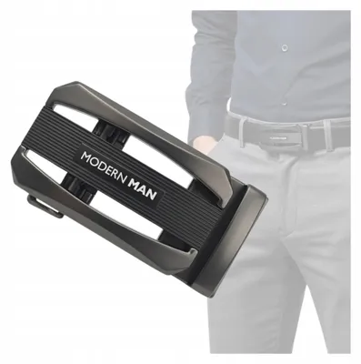 Produktbild von MODERN MAN Automatik-Gürtelschnalle Schwarz Herren Geschenkidee