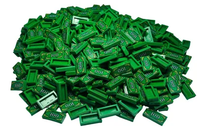 Produktbild von LEGO® 1x2 Fliesen Geldschein Grün - 3069bpx7 NEU! Menge 50x