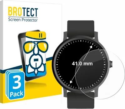 Produktbild von 3x BROTECT Schutzglas für Armbanduhren (Kreisrund, ø: 41 mm) Schutzfolie Panzer Folie Glas Display Schutz klar