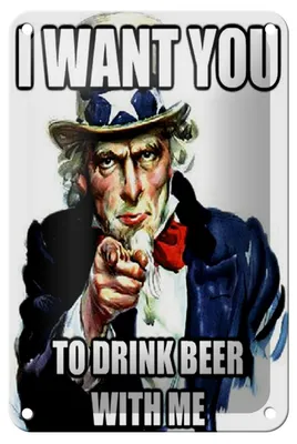 Produktbild von Blechschild Spruch 12x18cm i want you to drink beer with me