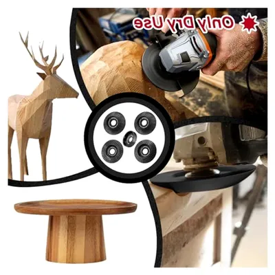 Produktbild von Holz Schleifscheiben für Winkelschleifer - 5 Stück (4 Stück 100mm + 1 Stück 75mm)