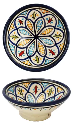 Image de Bol artisanal, idéal pour les compositions décoratives, disponible en plusieurs couleurs, dimensions : 13 cm