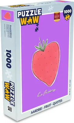 Obrázek produktu pro MuchoWow® Puzzle 1000 dílků Jahoda - Ovoce - Citáty - Hračky - Pro malé i velké - Hry - Skládačky