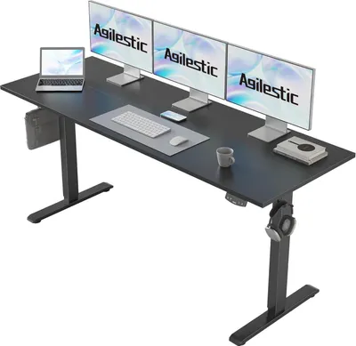 Immagine prodotto di Robusta scrivania elettrica regolabile in altezza 160x60cm con controllo manuale della memoria