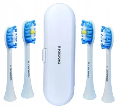 Produktbild von SonicForce S100 Zahnbürstenköpfe Ersatz Weiß mit Etui