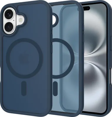 Image de Cazy Coque Compatible avec iPhone 17 – Compatible MagSafe – Coque Renforcée Militaire – Bleu