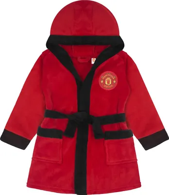 Image de Manchester United FC - Robe de chambre pour bébé, polaire GF712 (80) (Rouge)